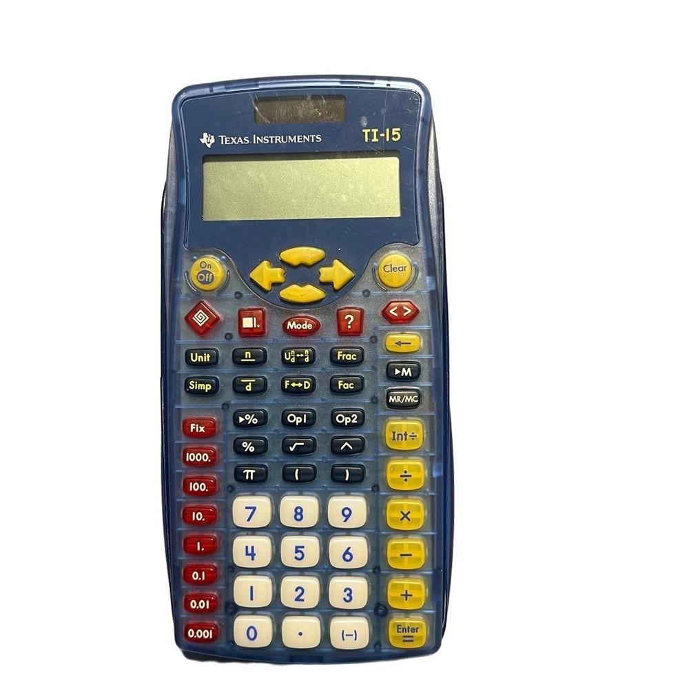 Panasonic Blue Calculator CR2025 Educational‎ Scientific Functions TI-15 Math